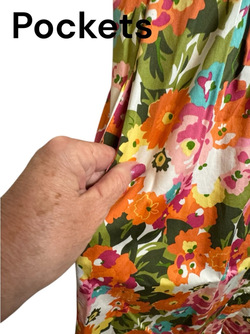 Talbots Floral Sleeveless Collared Dress Cotton/Span LARGE/PETITE #CL - Picture 5 of 8